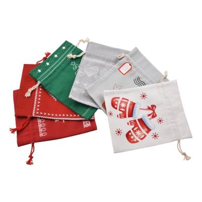 China Recyclable Accept Customized Cotton Christmas Gift Bag for sale