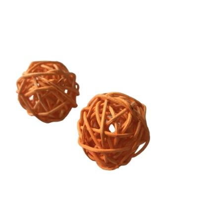 China For Custom Large Christmas Decoration Rattan Wicker Ball For Reed Diffuser for sale