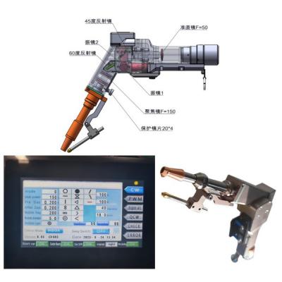 Китай Ручная двойная лазерная сварочная головка с отражающими линзами 60° и 45° продается