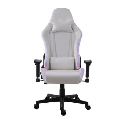 China (Size)Adjustable PU Leather Gaming Racing Chair Executive Swivel Comfortable Ergonomic Lumbar Support RGB Racing Gaming Chair for sale