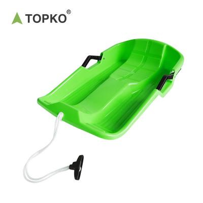 China Custom HDPE TOPKO logo kids ski sled product sled adult model sled plastic plastic snow sled for sale