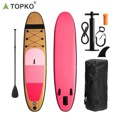 China TOPKO Blue Epoxy Inflatable Surfboard Fishing Board Unisex Soft Top Epoxy Inflatable Up Paddle Board Air Board for sale