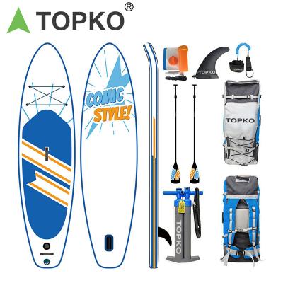 China TOPKO Fishing Unisex Soft Top Inflatable Board Epoxy Inflatable Paddle Rack SUP Up Paddle Boards Best Surf Paddle Boards for sale