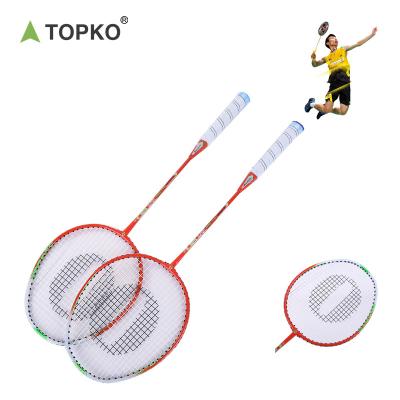 China Durable Type TOPKO Outdoor Backyard Games Iron Badminton Rackets Durable Lightweight Professional Badminton Rackets for sale