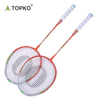 China Durable Type TOPKO Professional Outdoor Iron Badminton Rackets Backyard Games Badminton Rackets Durable Light Weight for sale