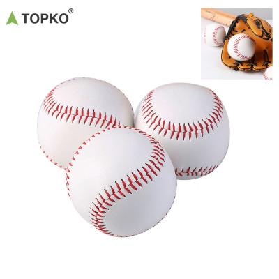 China TOPKO Good Quality PVC Baseball Durable Leather Baseball Hard and Soft Training Exercise Practice Baseball for sale