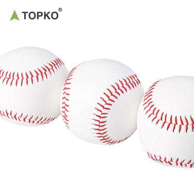 China TOPKO Good Quality PVC Baseball Durable Leather Baseball Hard and Soft Training Exercise Practice Baseball for sale