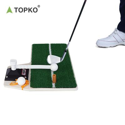 China Turf Plus TOPKO Environmentally Friendly Rubber Thick Unique Turf Golf Swing Mat Park Garden Yard Learners Hitting Protective Stretch Training Equipment Golfing With 360 Degree Rotating Ball for sale