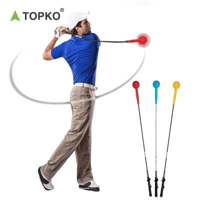 China Topko Power Flex Golf Swing Training Aid Rubber Golf Swing Practice Sticks For Strength Golf Swing And Grip Trainer for sale