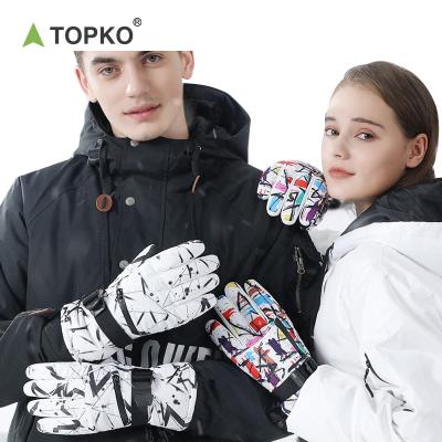 China Cross Country Waterproof Ski Mittens Ski Snowboard Mittens High Quality Women's Custom Raincoat TOPKO for sale