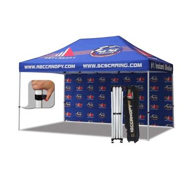 China UV-resistant Custom Steel 10x15ft Canopy For Trade Show Tent With Back Wall for sale