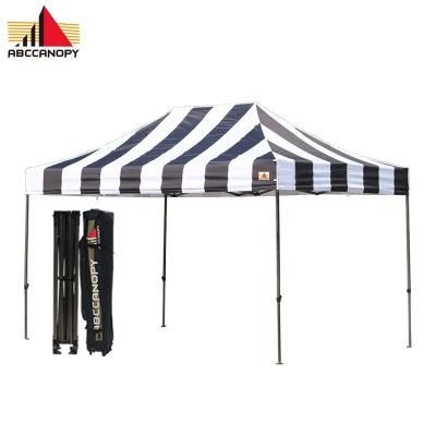 China UV-Resistant 10x15ft Pool Canopy Tents For Wedding Events Striped Canvas Tents for sale