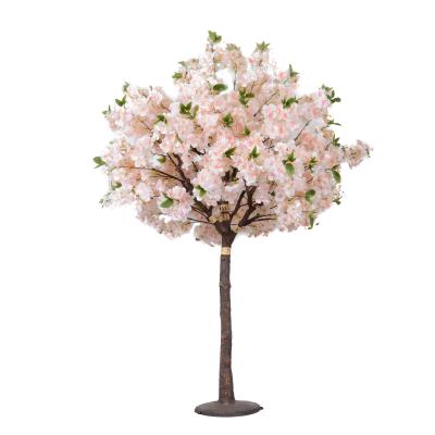 China Plastic Artificial Tree Wedding Eco-friendly Cherry Blossoms Plant Table Centerpiece Flower Artificial Tree Home Decor for sale