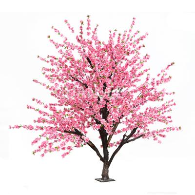 China GSTHS006 Factory Wholesale Artificial Plant 2m Peach Fruit Tree Flower Blossom Tree Eco-friendly for sale