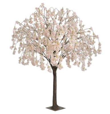 China Eco-friendly Plastic Cherry Blossom Tree Trunk Centerpieces Artificial Tree For Wedding Decoration for sale