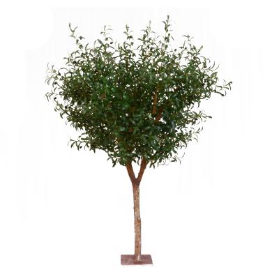 China New Arrival Artificial Olive Branch Plant Potted Green Artificial Plastic Olive Plants for sale