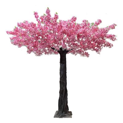 China Eco-friendly 2.5m Pink Tree For Decoration Indoor Wedding Plastic Cherry Blossom Tree Artificial for sale