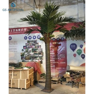 China Eco - Friendly Artificial Coconut Tree Plant Palm Tree For Outdoor Large Engineering Design Decoration for sale