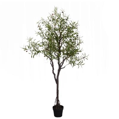 China Eco-friendly Indoor Potted Bonsai Tree Plant Decoration Large Artificial Olive Trees for sale