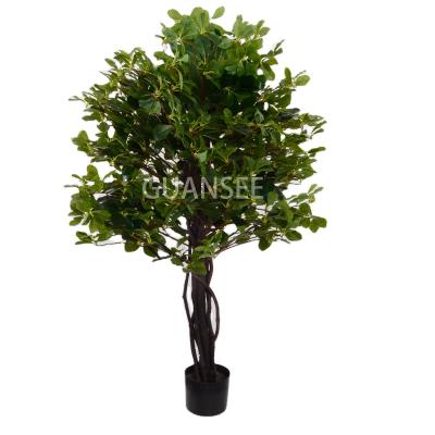 China Eco-friendly Natural Home Decor Small Potted Green Plants Artificial Bonsai for sale