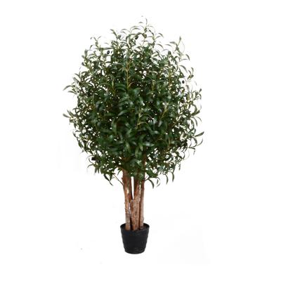 China Eco-friendly Hot Selling Artificial Potted Green Olive Olive Tree Plants for sale