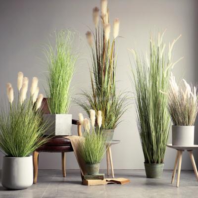 China Best Environmental Quality Reed Grass Head Bonsai Artificial Plants for Home and Hotel Decorative for sale