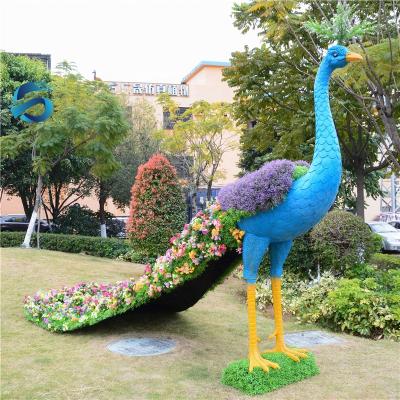 China DWKQ001artificial peacock lanscape traditional outdoor garden decoration park decoration for sale