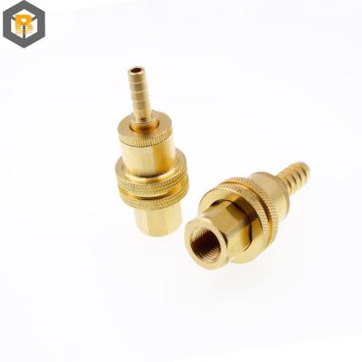 China Custom Metal Casting M CNC Brass Turned Parts Manufacturing Brass Coupling Machine Part for sale