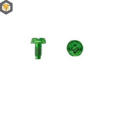 China BY-0507 Carbon Steel Green Screw Special Applications Security Fasteners Spare Part for sale