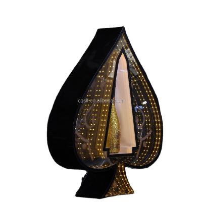 China Sustainable Led Light Bottle Display Bar Liquor Bottle display Stand Led Acrylic Wine Bottle Display LED wine stand for Spade A Champagne for sale