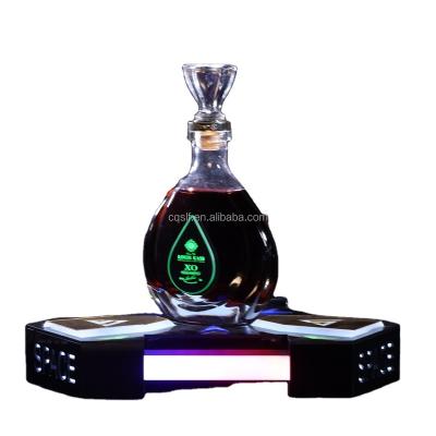 China Viable Led Light Bottle Display Bar Liquor Bottle Display Stand Led Wine Bottle Display Rack LED Acrylic Wine Rack for sale