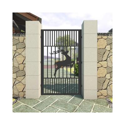 China Easily Collected Manufacturer Wholesale Luxury Wrought Gates Single Door Designs New Design Iron Door for sale