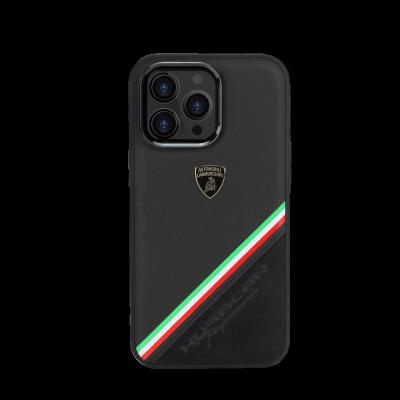 China Shockproof official authorized Lamborghini Huracan D11 real leather case with Alcantara iphone mobile case cover device for iPhone 13 pro for sale