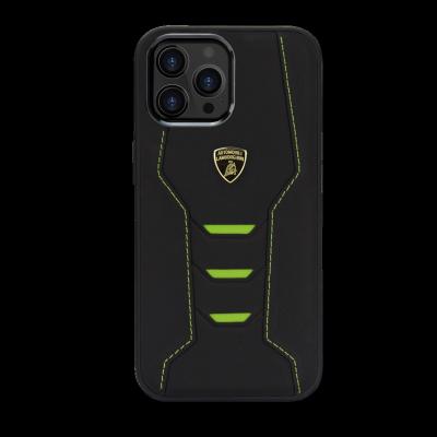 China Shockproof Official Authorized Lamborghini Huracan D16 iPhone Case Real Leather Cell Phone Case Cover Device For iPhone 13 Pro Max for sale