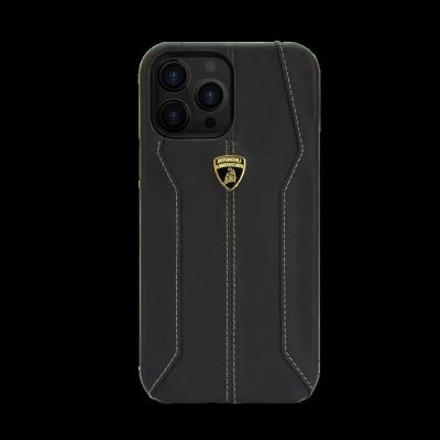 China Shockproof Official Authorized Lamborghini Huracan D1 iPhone Case Real Leather Cell Phone Case Cover Device For iPhone 13 Pro Max for sale