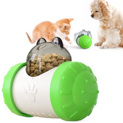 China 2021 Stored Hot Vendor Food Dispensing Slow Lighter Ball Interactive Dog Feed Tumbler Toy Pet Feeder for sale