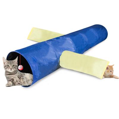 China Collapsible Cat Tunnel Pet Play Tubes Stored Interactive Toys with Peep Holes and Ball Toy for sale