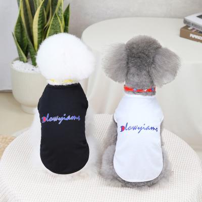 China Stocked Pet Cat Dog Clothes Spring / Summer Clothes Small Teddy Fashion Brand for sale