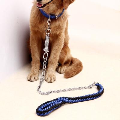 China Medium and large stocked dog bite proof&explosionproof and traction dog leash with dog chain for sale