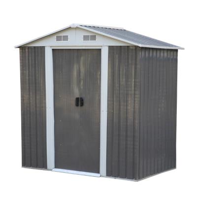 China Easily Assembled Metal Steel Sheds Outdoor Prefab Wholesale Storage Guard Flat Pack Garden Sheds for sale