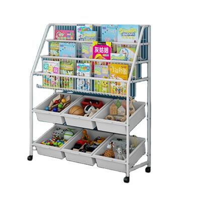 China Overturned Bookshelf Children's Bookshelf Rack Children's Shelf Storage Toy Locker Bookcases Furniture Play Storage Racks Kids Cabinets for sale