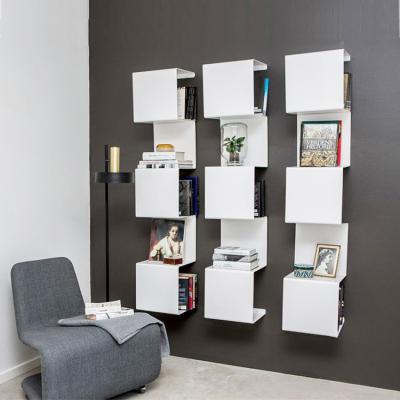 China New Arrival U Shape Convertible Shelves Metal Book Floating Shelf Wall Mounted Crate Steel Storage Shelves for sale