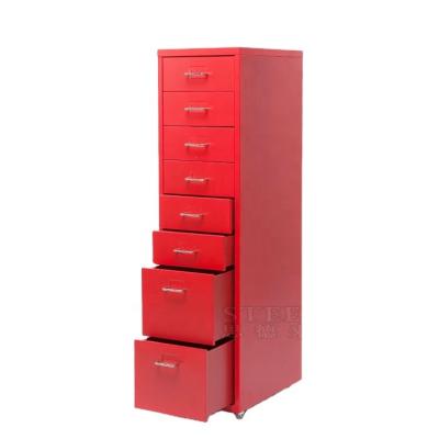 China Knocked Down Tall Slim Salon Chest Design Helmer 8/10 Drawers Cabinet With Casters for sale