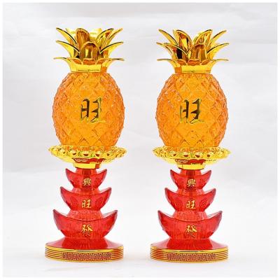 China Luck Good Quality Hot Selling Popular Custom Yellow Pineapple Table Lamp for sale