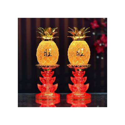 China Luck Factory Supply Low Price Popular Crafts Prosperous Pineapple Table Lamps for sale