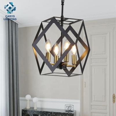 China American Style Modern Farmhouse Pendant Lighting Cage Hanging Lighting Fixtures Black Pendant Lights for sale