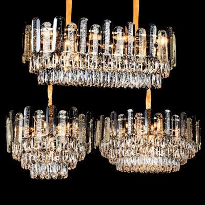 China Good Quality LED Modern Indoor Decorative Light Hotel Gold Round Crystal Luxury Modern Chandelier for sale