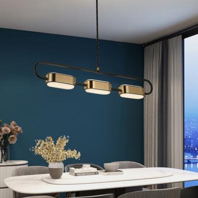 China Contemporary Decorative Hanging Modern Dining Room Bedroom Lamp Iron LED Aluminum Pendant Light for sale