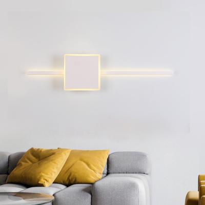 China High Quality Modern LED Bedside Indoor Square Metal Acrylic Modern Bedroom Decoration Wall Light for sale