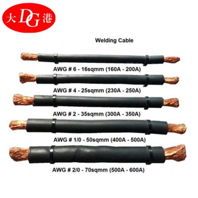 China Industrial flexible battery cable 95mm2 100mm2 superflex welding cable AWG1/0 2/0 for sale